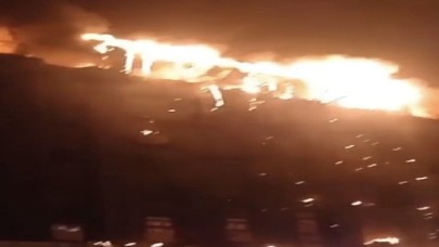 Tekstil atölyesinde korkutan yangın