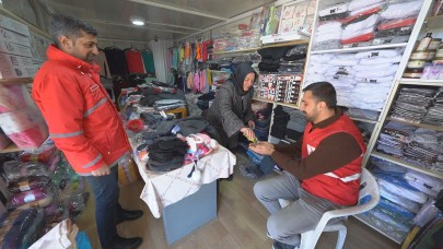 Kızılay afet bölgesinde yara sardı