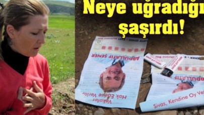 Şener'in seçim broşürünü dağıtan kadına saldırı