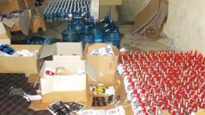 Utanmazların sahte içki ürettiği imalathane basıldı
