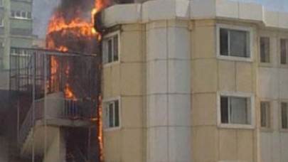 Kolejde yangın paniği