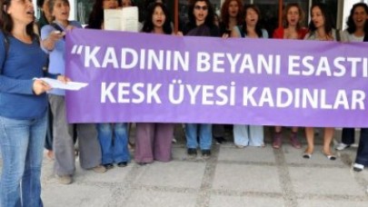 KESK Olağan Genel Kurulu'nda protesto