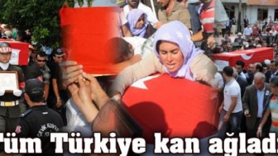 Tüm Türkiye kan ağlıyor...Şehitler son veda
