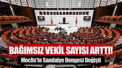 Meclis'te sandalye dengesi değişti: Bağımsız vekil sayısı arttı!