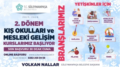 Süleymanpaşa Belediyesi Kış Okulları Kayıtları Başladı