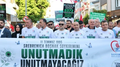 Bayrampaşa’da Srebrenitsa şehitleri için anlamlı yürüyüş
