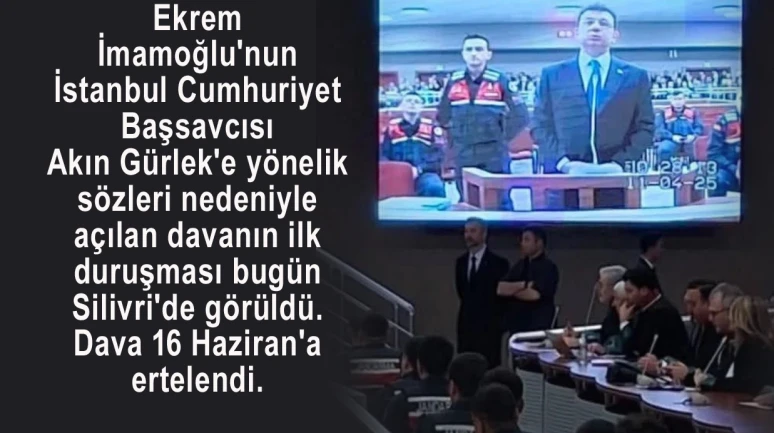 Ekrem İmamoğlu'nun Başsavcı Akın Gürlek davası ertelendi