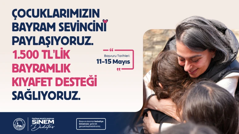 Üsküdar Belediyesi'nden çocuklara bayram harçlığı