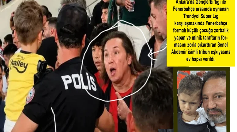 Minik taraftarın formasını çıkarttıran tribün eşkıyasına ev hapsi verildi.