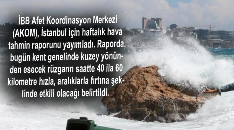 AKOM’dan İstanbul için fırtına uyarısı