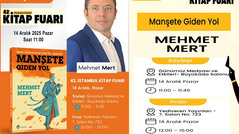 Mehmet Mert TÜYAP'ta okurlarıyla buluşacak