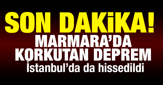 Marmarada 4.5 büyüklüğünde deprem
