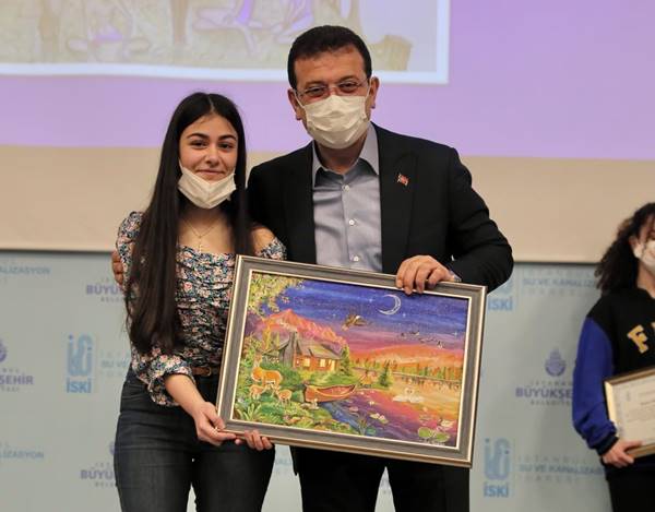 İBB Başkanı Ekrem İmamoğlu: İSKİ’nin yarışmasında dereceye giren öğrencilere ödüllerini verdi