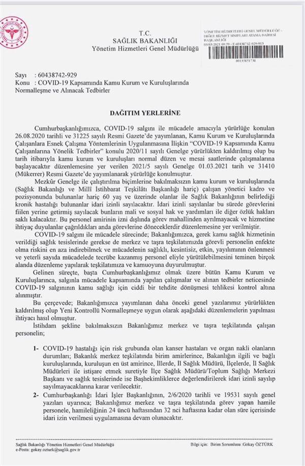 Sağlık Bakanlığı'ndan yeni genelge Talepleri kabul edilmeyecek 